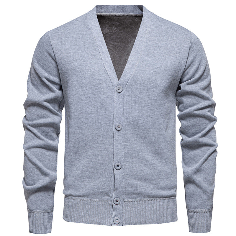 Herren Feinstrick-Cardigan mit V-Ausschnitt, schmaler Silhouette und Rippabschlüssen Shop Nory
