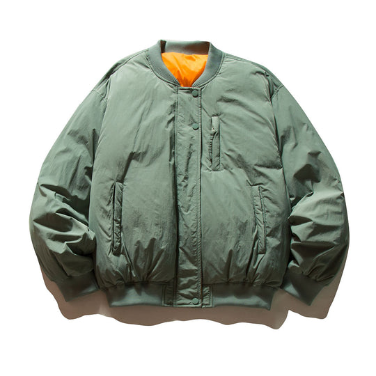 Herren Voluminöse Boxy-Bomberjacke mit wattierter Isolierung und dezenter Brust-Reißverschlusstasche Shop Nory