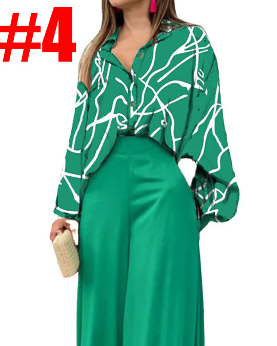 Damen Oversize Hemdbluse mit abstraktem Aquarellprint und überschnittener Schulter Shop Nory