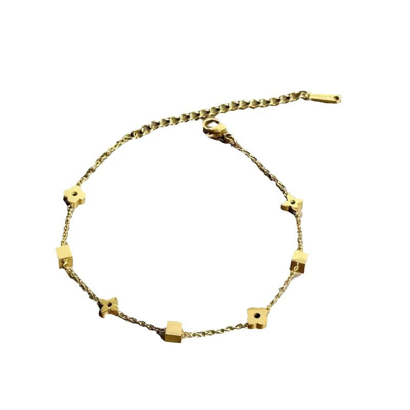 Damenschmuck Armband mit goldplattiertem Charme Kette Shop Nory