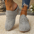 Damen Bequeme Clogs mit perforiertem Leder Shopnory
