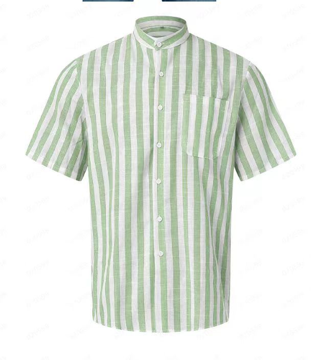 Herren Hemd mit gestreiftem Revers