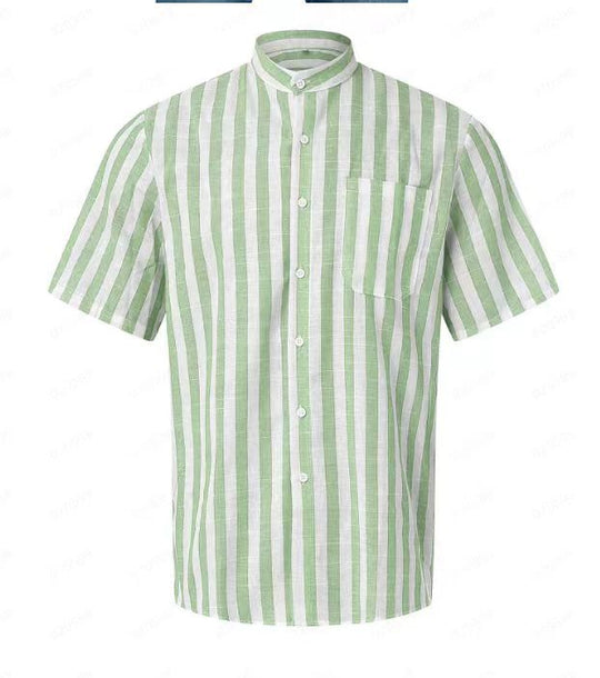 Herren Hemd mit gestreiftem Revers
