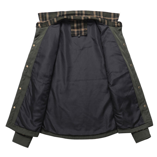 Herren Karo-Fieldshirt mit Utility-Taschen, Epauletten und Softshell-Seiteneinsätzen Shop Nory
