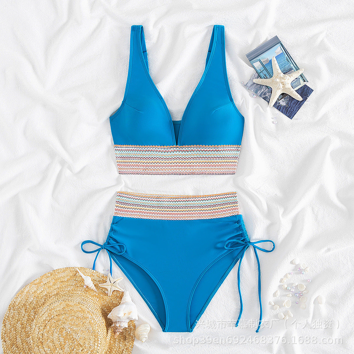 Damen Hochgeschnittener Sportbikini Shopnory