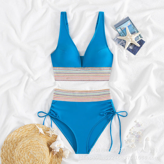 Damen Hochgeschnittener Sportbikini Shopnory