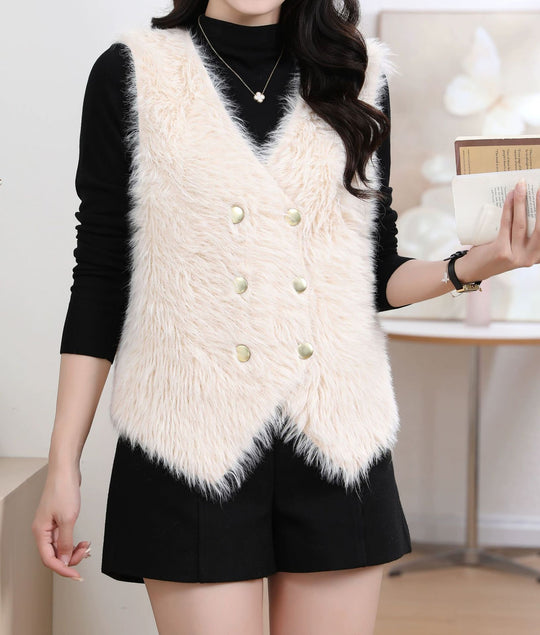 Damen Flauschige Strickweste Shop Nory