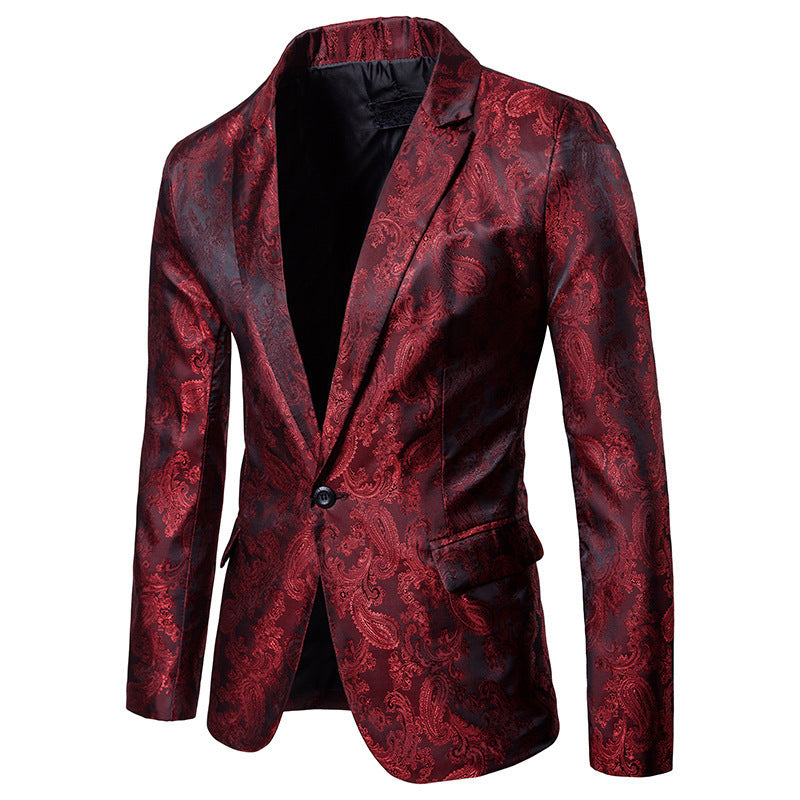 Herren elegantes Anzug-Set mit feinem Paisleymuster