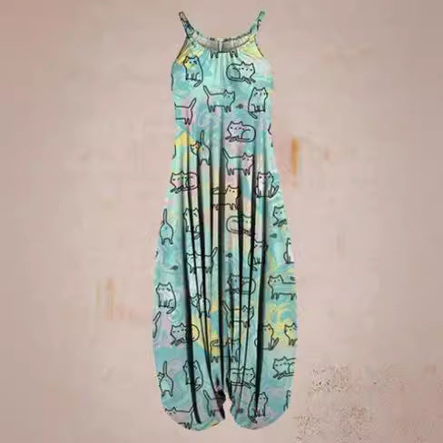 Damen Jumpsuit mit astrologischem Print Shopnory