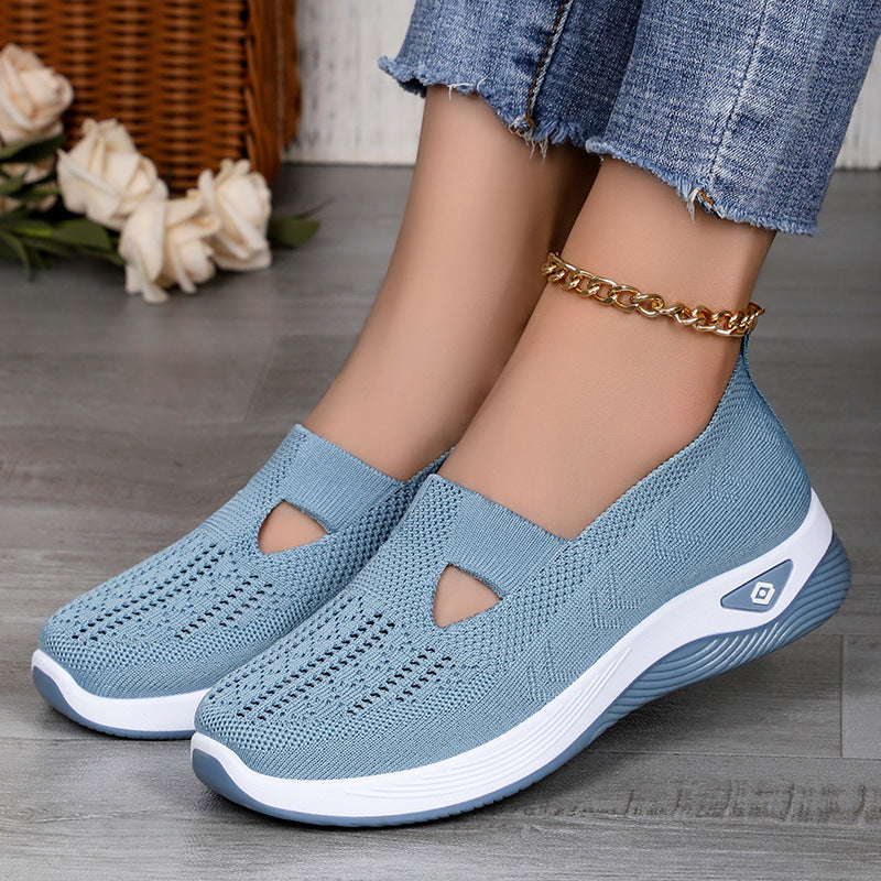 Damen Atmungsaktive Freizeit-Slipper mit elastischem Einschlupf und flexibler Sohle Shopnory