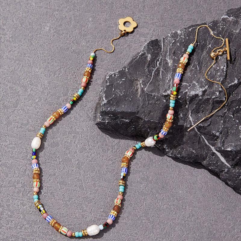 Boho Bunte Perlenkette | Shop Nory