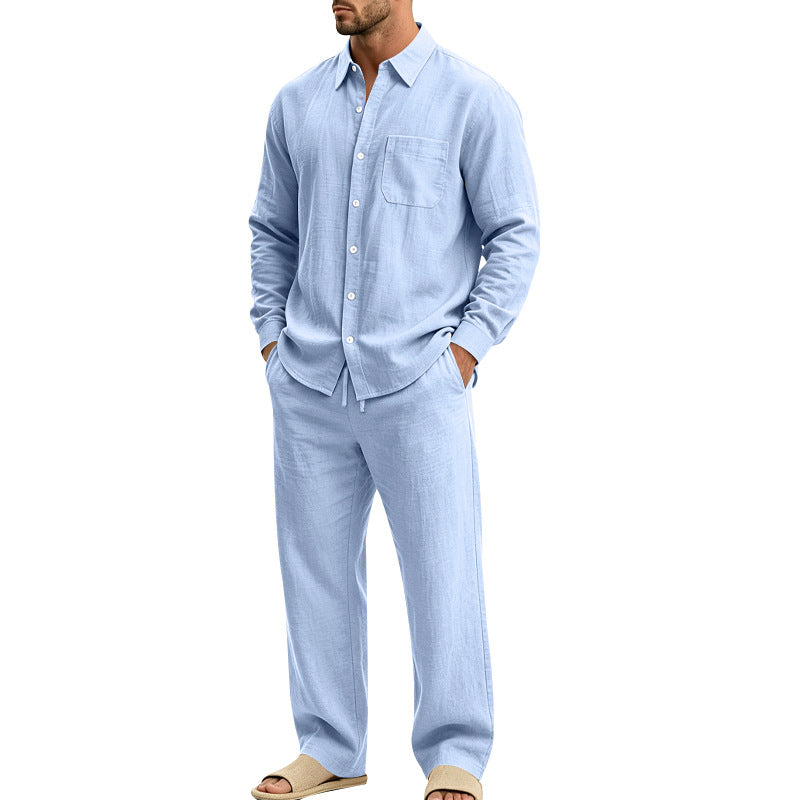 Herren legeres Leinen-Hemd mit weiter Lounge-Hose Shop Nory