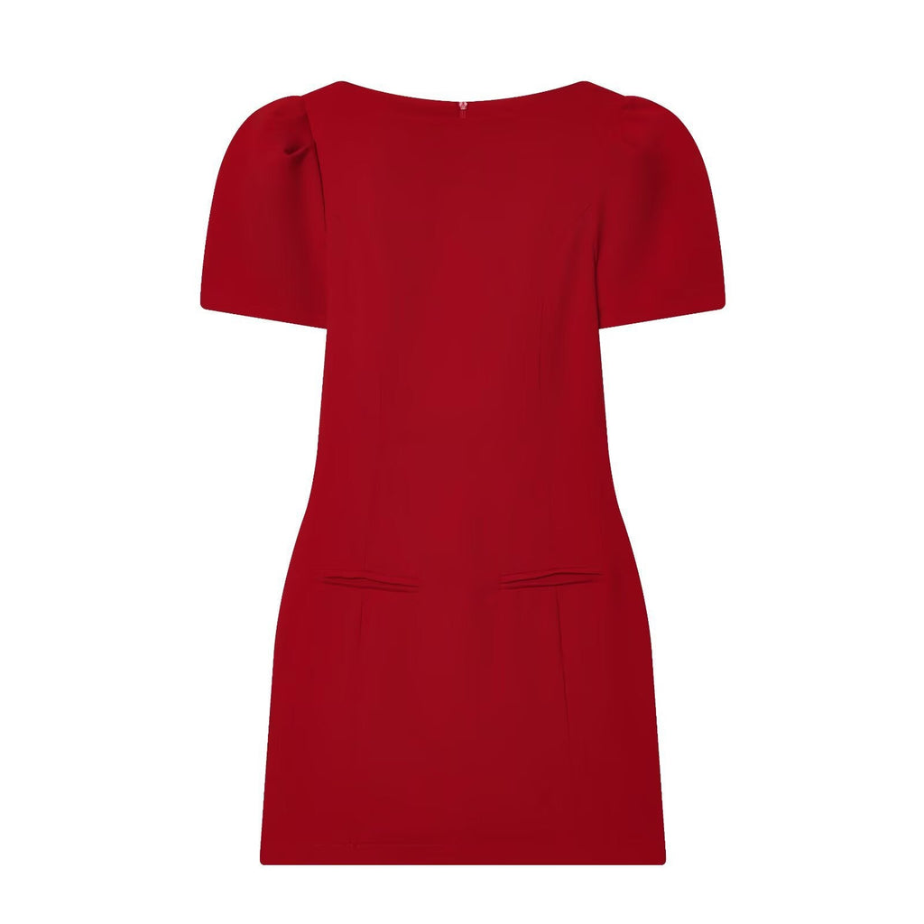 Damenkleid mit Puffärmeln und tailliertem Schnitt