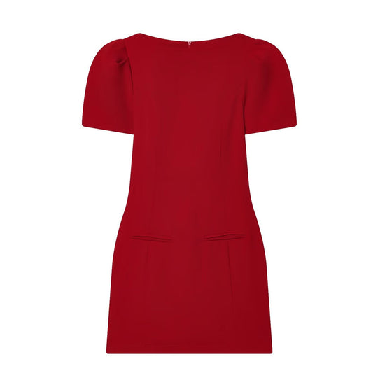 Damenkleid mit Puffärmeln und tailliertem Schnitt