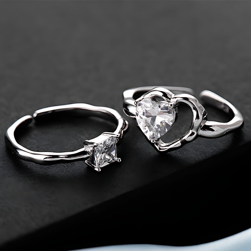 Damenring mit elegantem, gewundenem Design und funkelndem Zirkonia Shop Nory