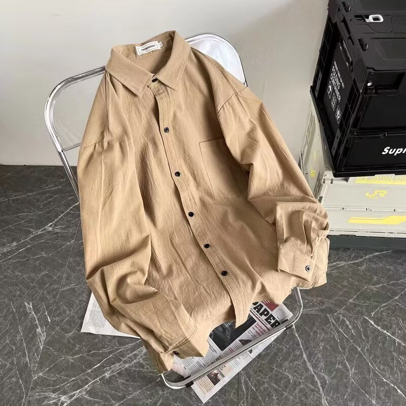 Herren Lässiges Hemd mit Brusttasche und Knopfleiste Shop Nory