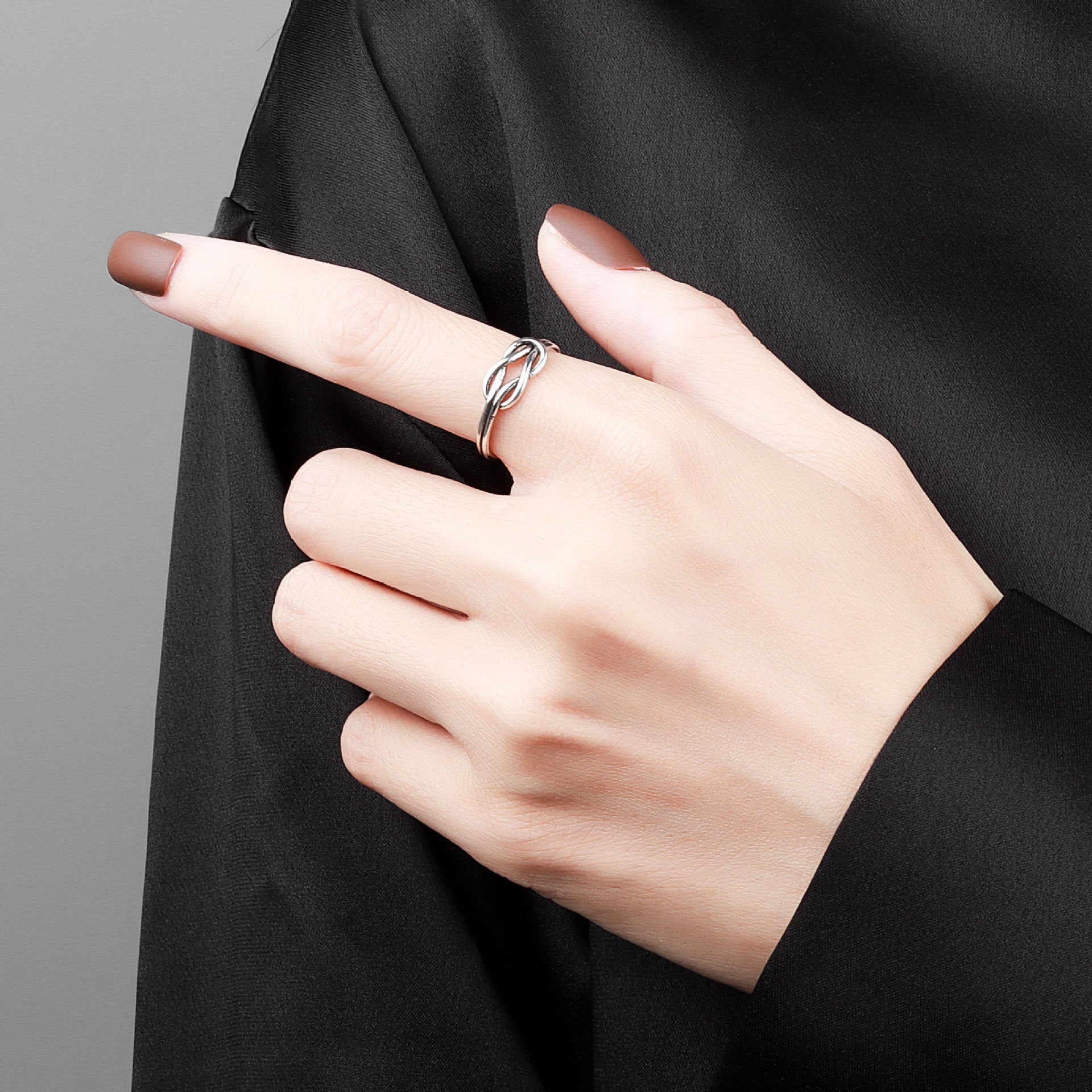 Damen Offener Ring mit kunstvollem Knoten-Design Shop Nory