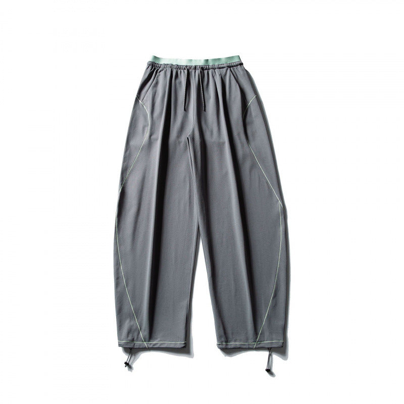 Unisex Weite Tech-Jogginghose mit Kordelzug, Kontrastnähten und verstellbarem Saum Shop Nory