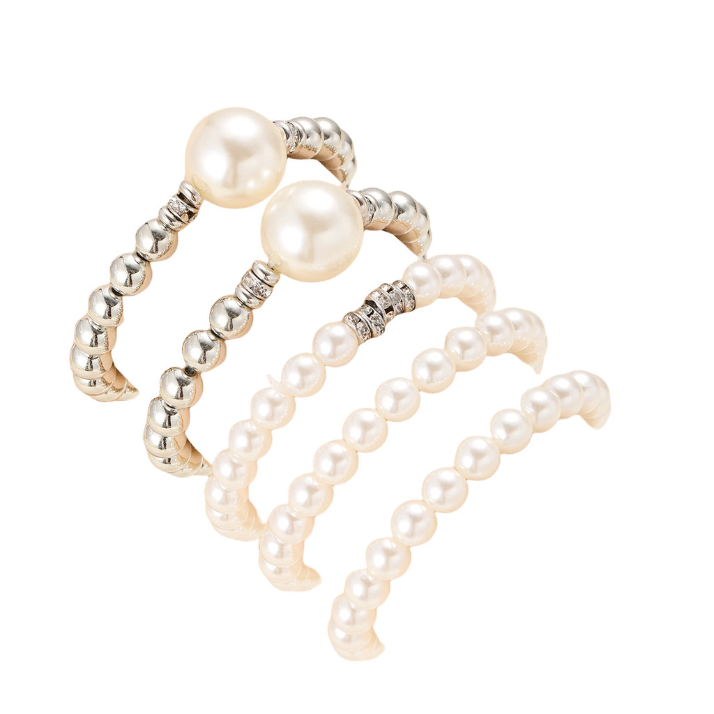 Damen Perlenarmband mit eleganten goldenen Akzenten Shop Nory