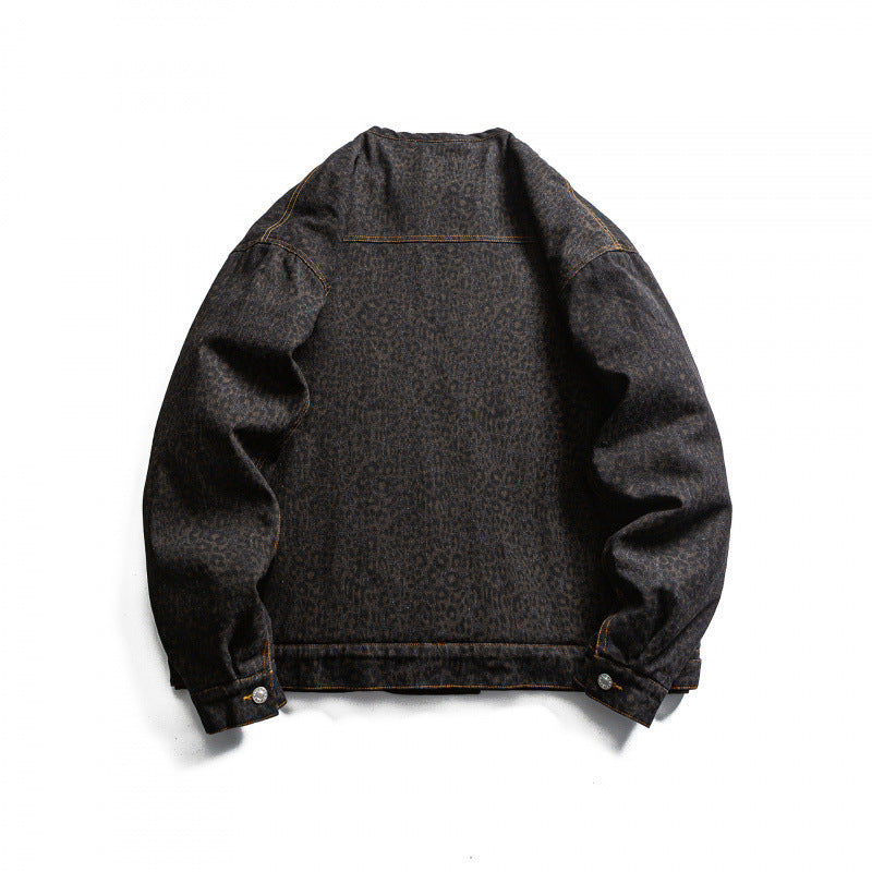 Herren Rundhals-Denimjacke im Boxy-Cut mit Kontrastnähten und Pattentaschen Shop Nory