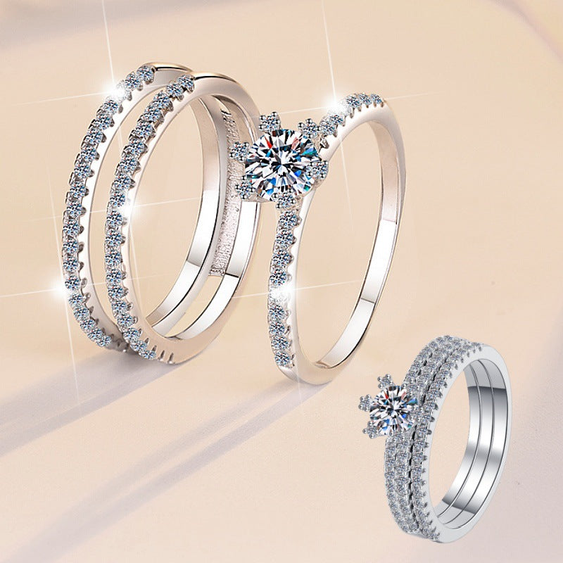 Damen Verlobungsring mit kunstvollem Zirkonia-Besatz Shop Nory