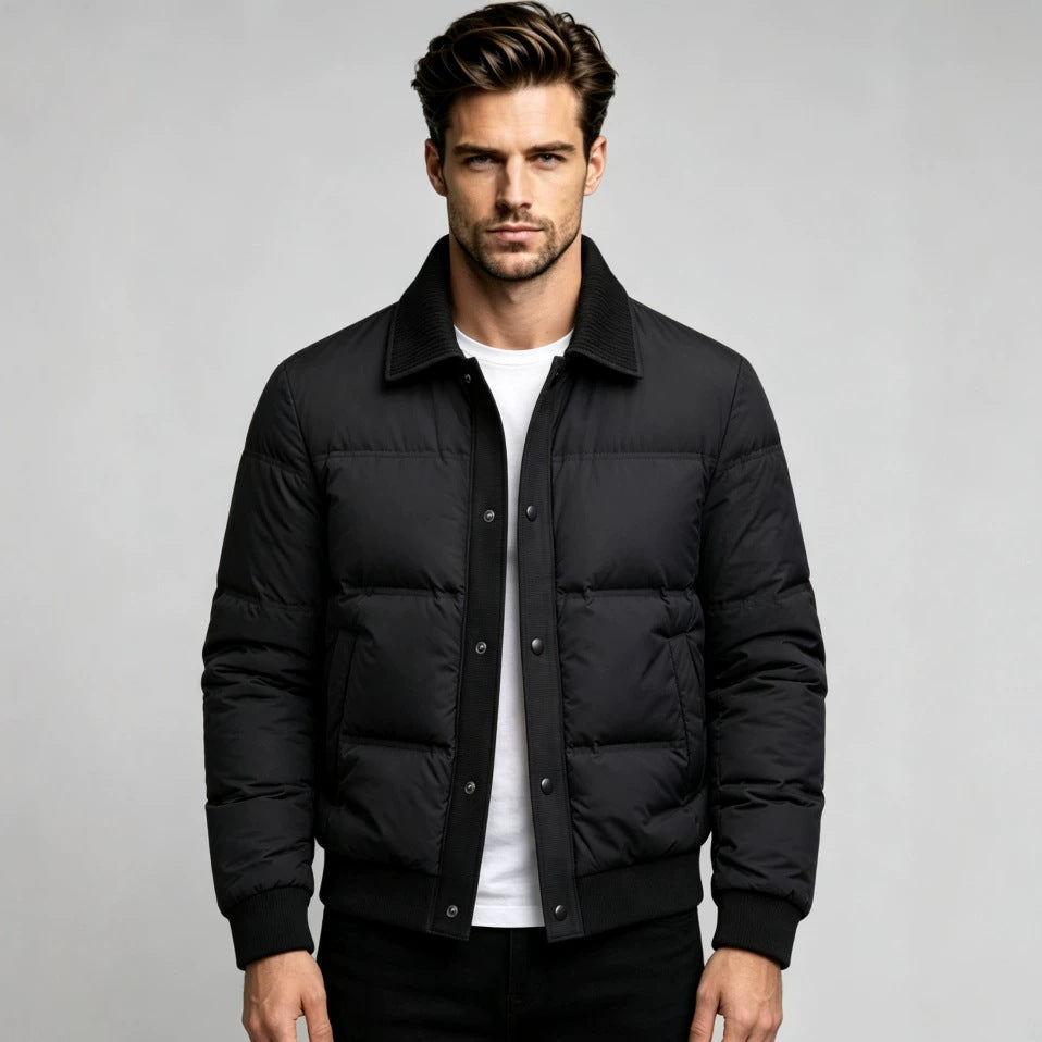 Herren Modische Steppjacke mit hohem Kragen