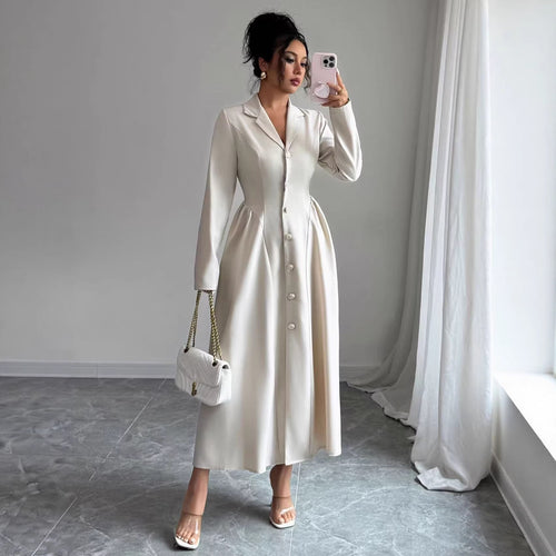 Damen Elegantes Midikleid im Blazerstil mit taillierter Schnittführung Shop Nory