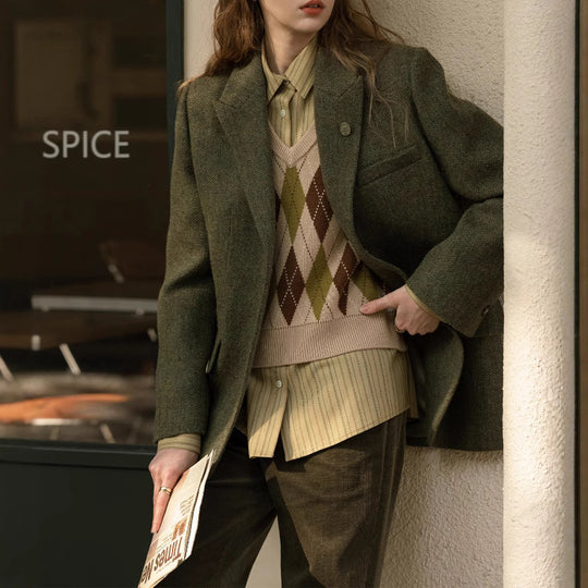 Damen Eleganter und moderner Wollblazer Shop Nory