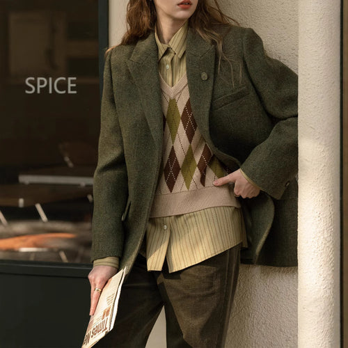 Damen Eleganter und moderner Wollblazer Shop Nory