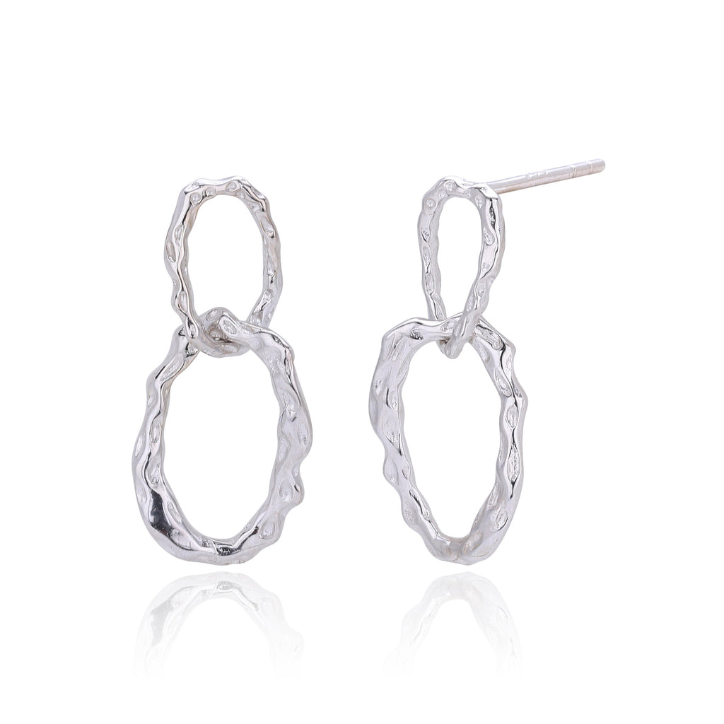 Damen Ohrhänger im modernen, organischen Design aus hochwertigem 925 Sterling Silber Shop Nory