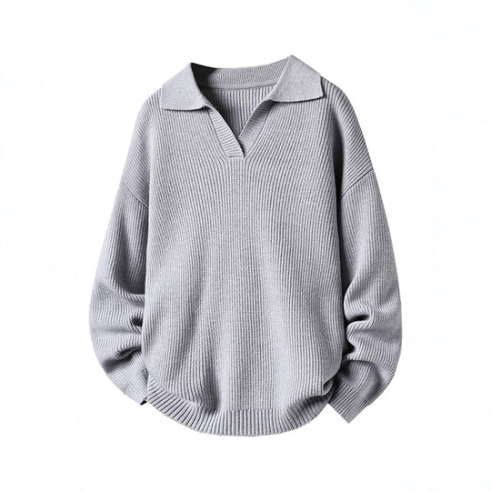 Damen Oversized Pullover mit Kragen Shop Nory
