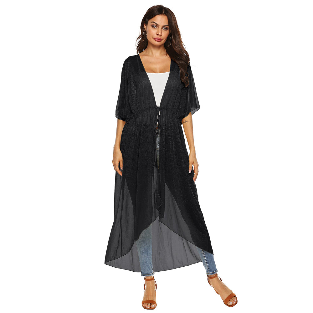 Damen eleganter, transparenter Strandkimono