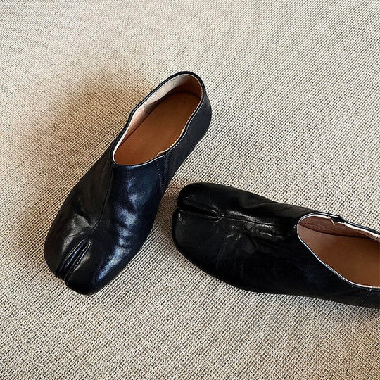 Damen elegante Mokassins mit zusätzlicher Zehenfreigabe