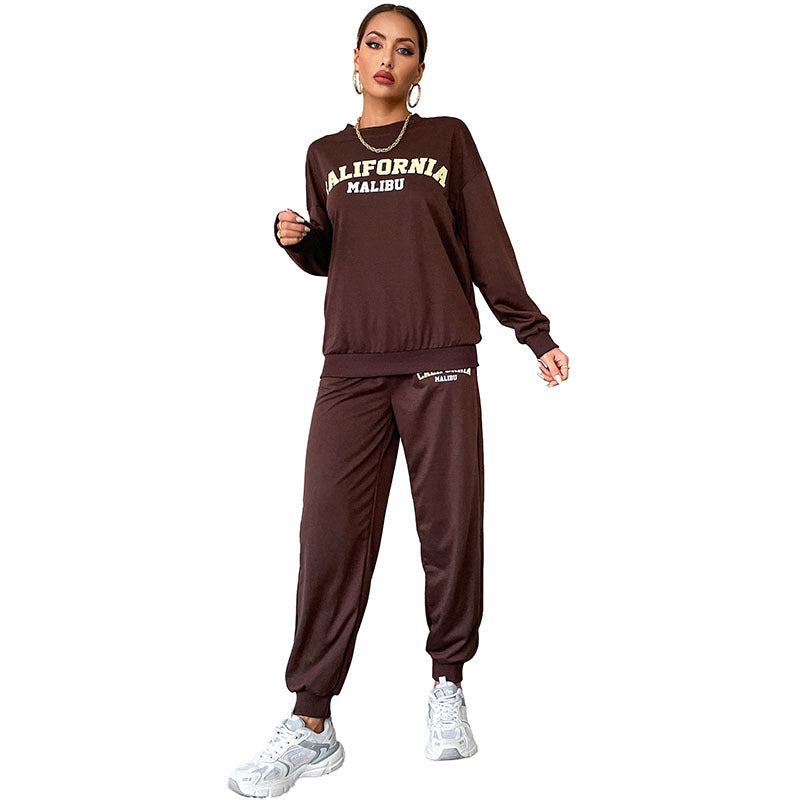 Damen Lässiges Sweatset im College‑Look mit Oversize‑Sweatshirt und Jogginghose Shop Nory