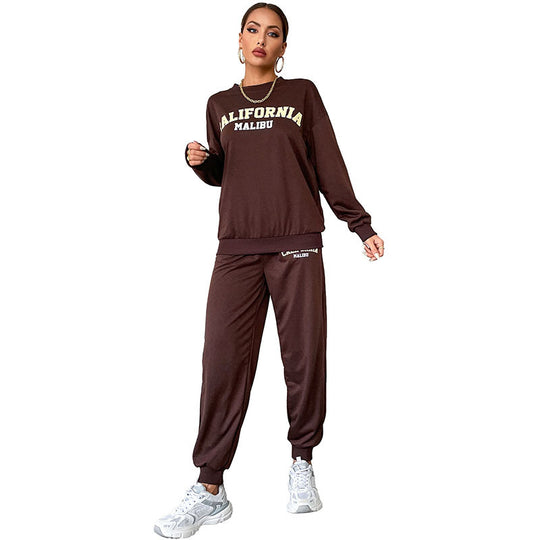 Damen Lässiges Sweatset im College‑Look mit Oversize‑Sweatshirt und Jogginghose Shop Nory
