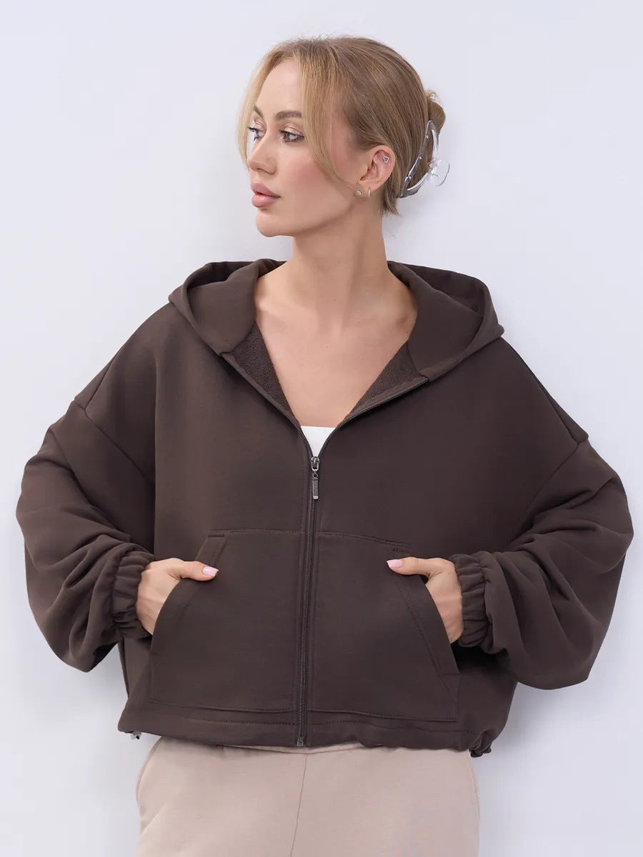 Damen Modischer cropped Zip-Hoodie Shop Nory