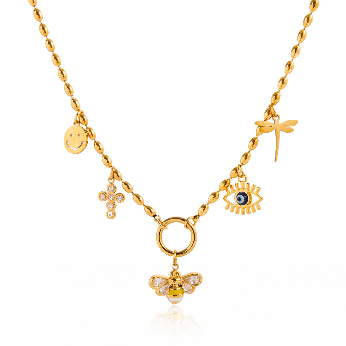 Damen Halskette mit einzigartigem Charm-Design aus hypoallergenem Edelstahl Shop Nory