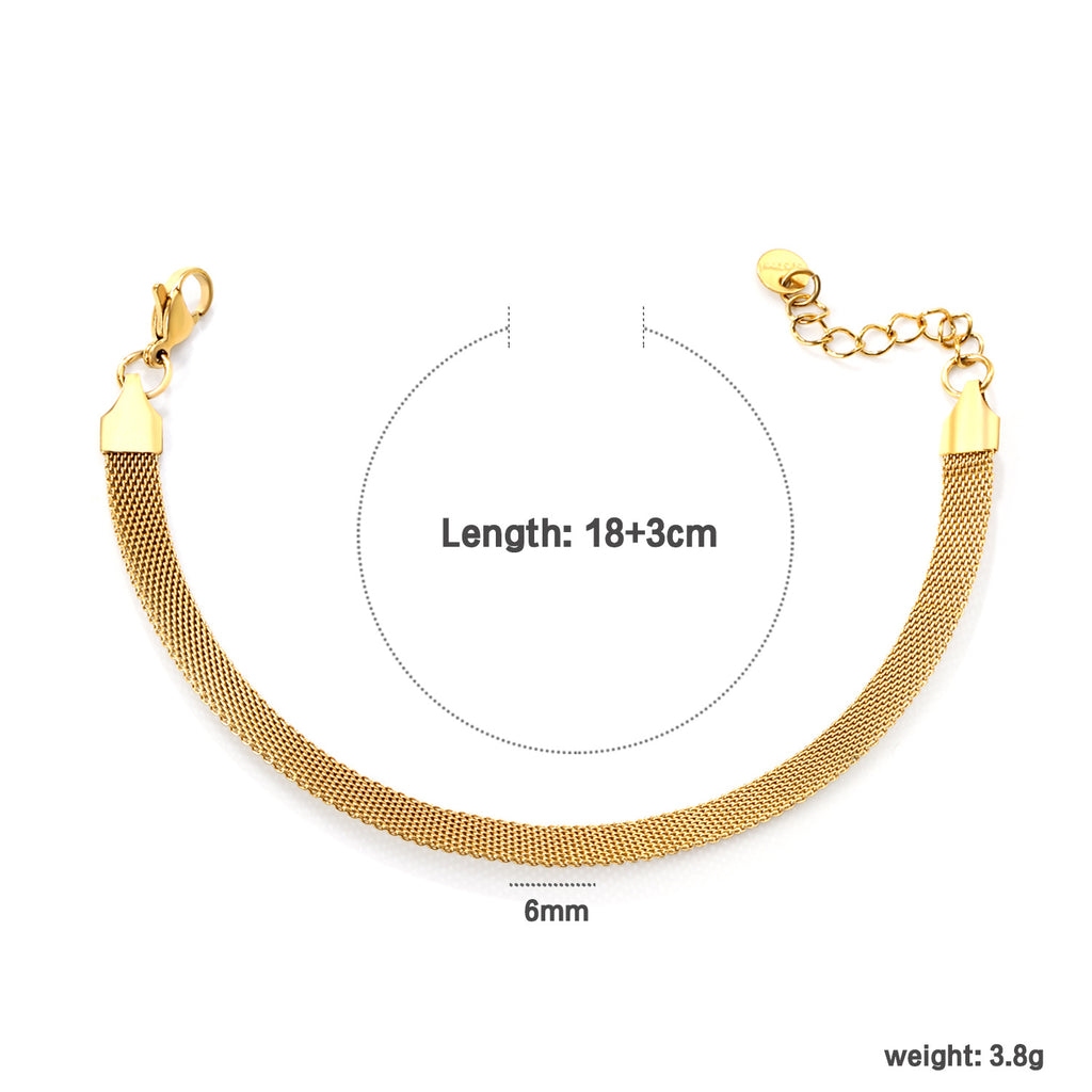 Damen Edelstahl Gliederhalskette mit verstellbarem Verschluss Shop Nory