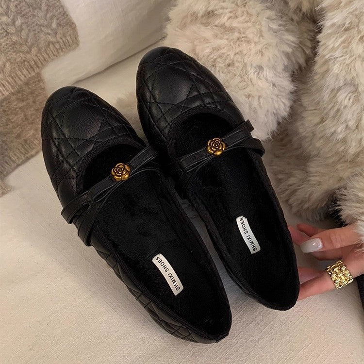 Damen Ballerinas mit schickem Riemen und eleganter Stepp-Optik Shopnory