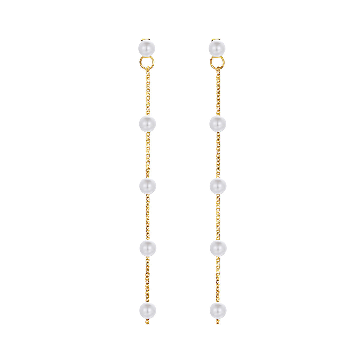 Damen Ohrhänger mit eleganten Perlen und goldenen Akzenten Shop Nory