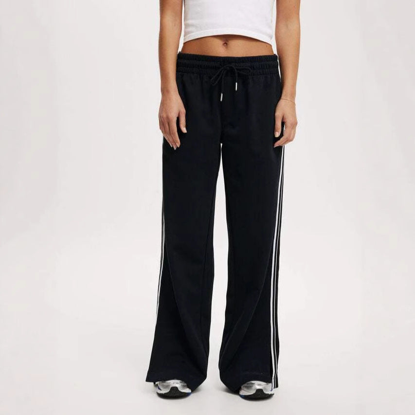 Damen Weite Jogginghose mit Kordelzug, elastischem Bund & seitlichen Kontraststreifen Shop Nory