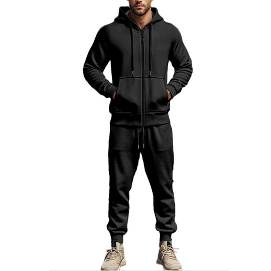 Herren Komplettes Sweatset mit Reißverschluss-Hoodie und tapered Jogginghose Shop Nory