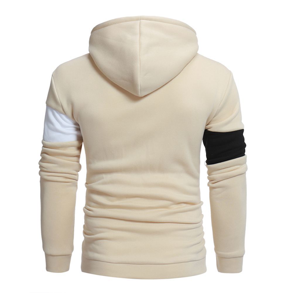 Herren sportlicher Kapuzenpullover mit Farbblockdesign