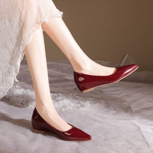 Damen elegante Ballerinas mit spitzem Zehenbereich Shopnory