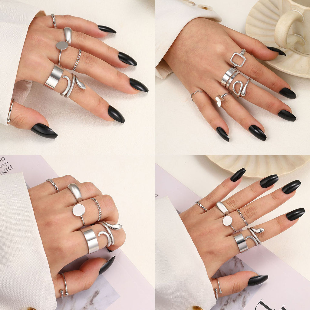 Damen Ring-Set mit filigranen Mustern und unterschiedlichen Designs Shop Nory