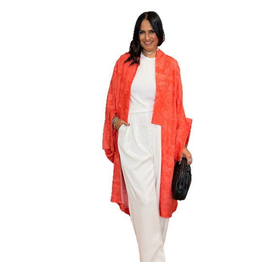 Damen Kaftan-Blazer-Set mit kimonoähnischen Ärmeln und weitem Palazzo-Hosen-Schnitt Shop Nory