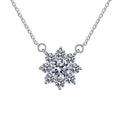 Damen elegante und funkelnde Halskette mit Schneeflocken-Motiv Shop Nory