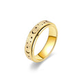 Damen Ring mit kunstvollem Mond- und Sternmotiv Shop Nory