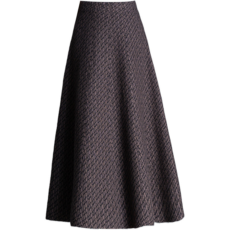 Damen Maxi-Rock mit elegantem geometrischen Muster Shop Nory