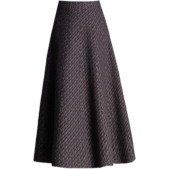 Damen Maxi-Rock mit elegantem geometrischen Muster Shop Nory